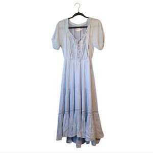 Hello Molly Women's Light Blue Button Front Summer Dress Size US 4